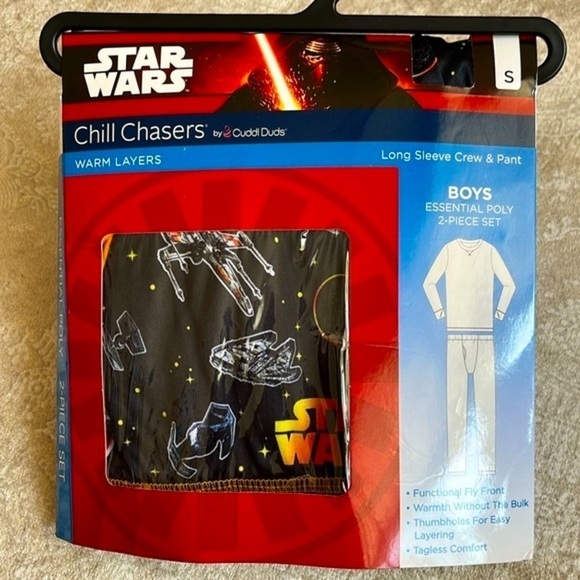 Brand New Star Wars Chill Chasers by CuddlDuds Boy Long Sleeve Top & Pants Set - Picture 1 of 13